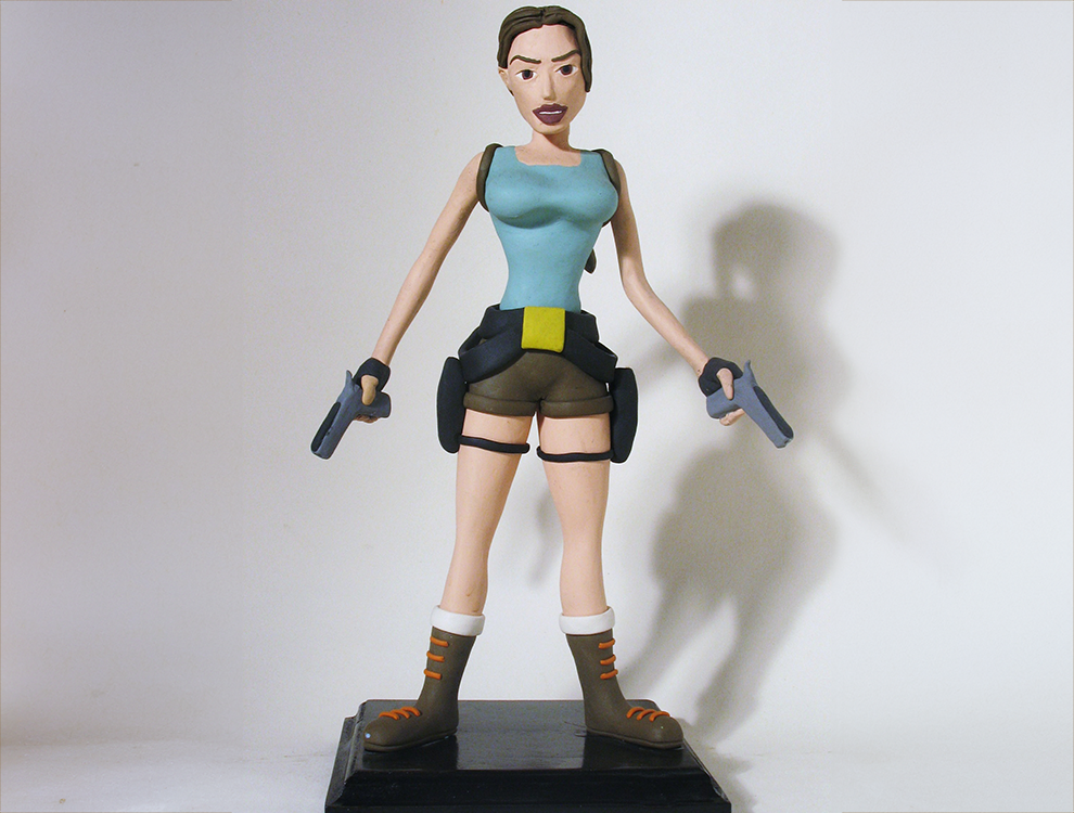 Lara Croft Plasticine Sculpture