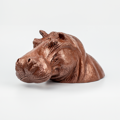 Copper Handmade Indoor Hippo Figurine