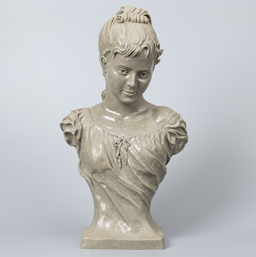 Handmade Stone Bust Sculpture Lady Figurine