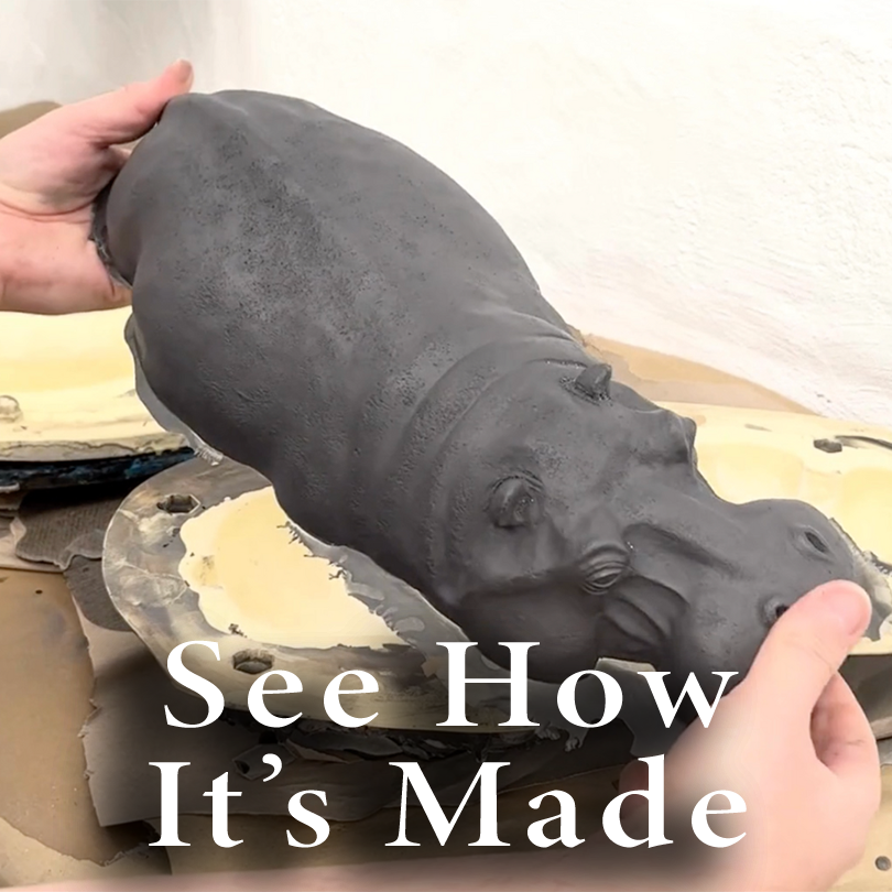 Making of Handmade Rusty Hippo Garden Ornament